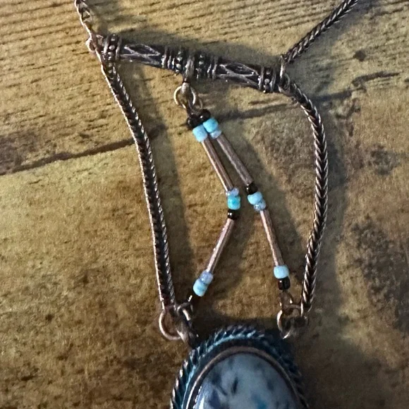 Bohemian Copper and Turquoise Necklace - Picture 3 of 3